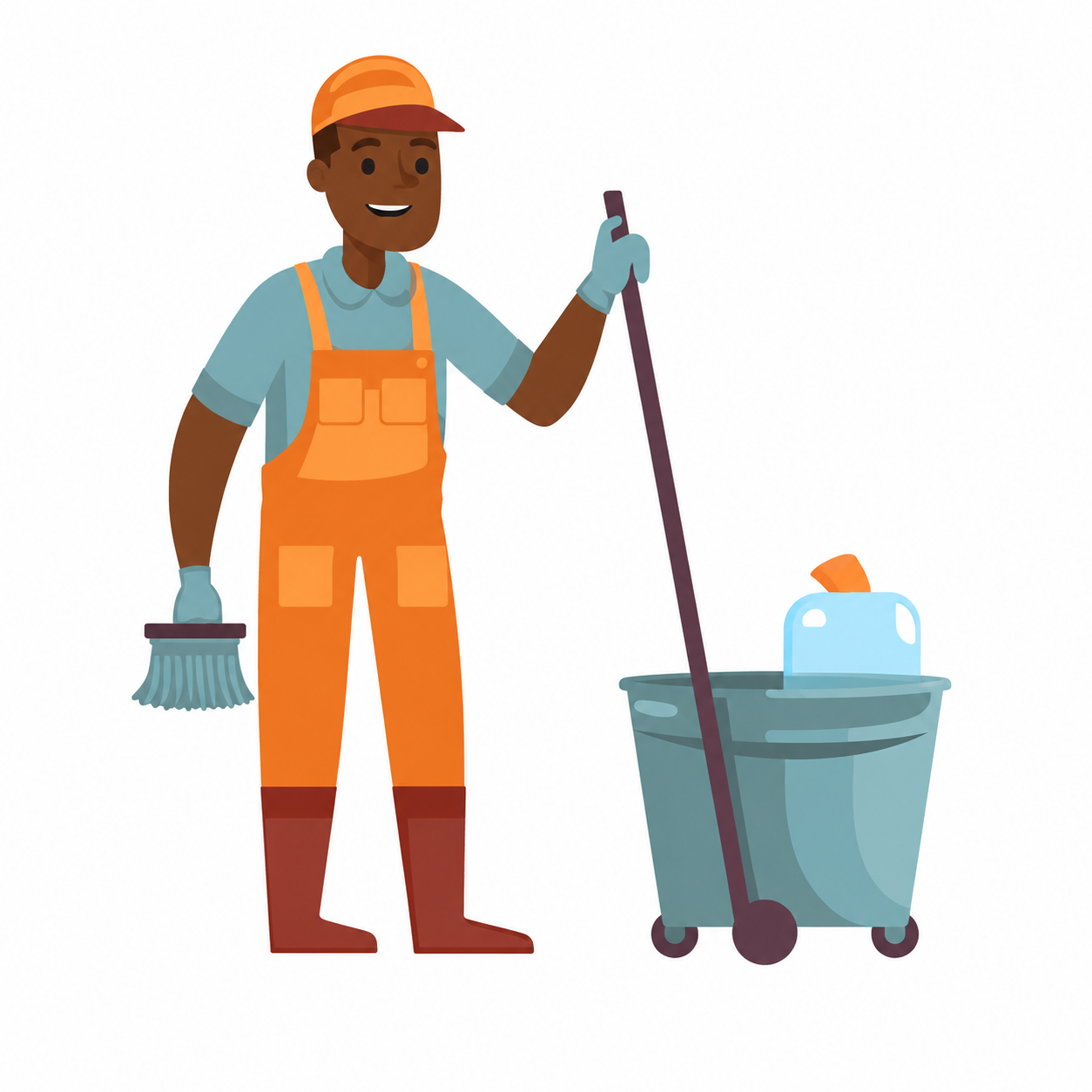 Cleaner with bucket
